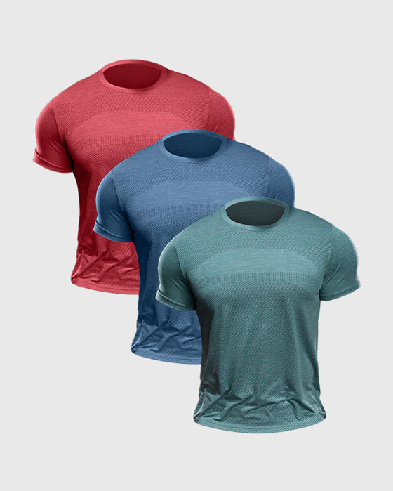 3 Pack Quick Dry Short Sleeve Tee Crew Neck - Ahaselected