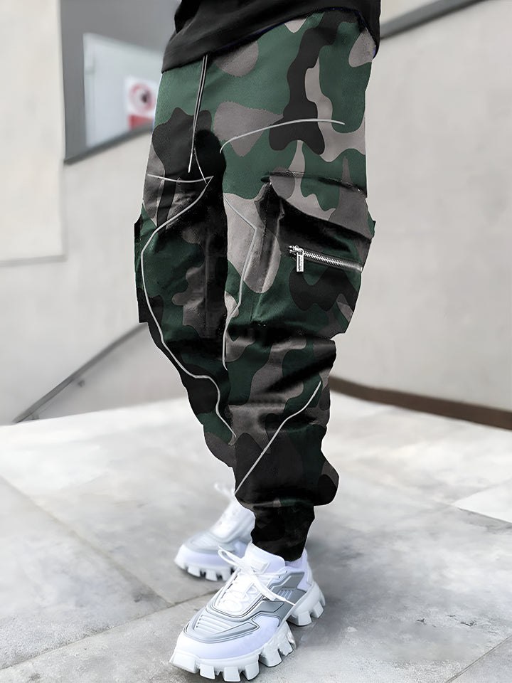 M's Reflective Print Cargo Pant Tactical Pockets(Final Sale–No Return or Exchange)