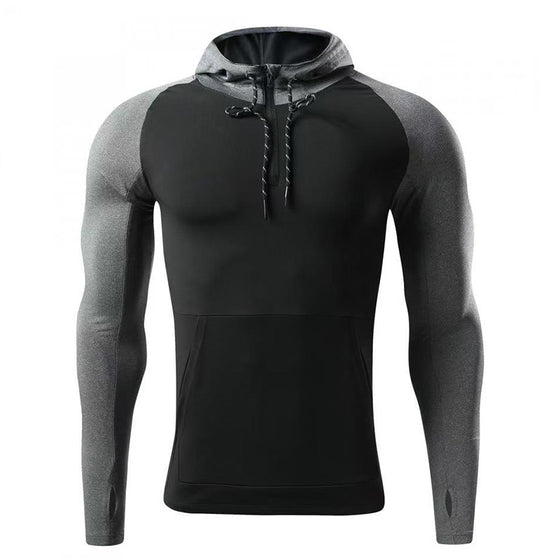 Men’s Long-Sleeve Hooded Active Top - Ahaselected