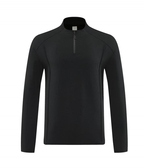 Men’s High Neck Long Sleeve Quick-Dry Half-Zip Training Top - Ahaselected