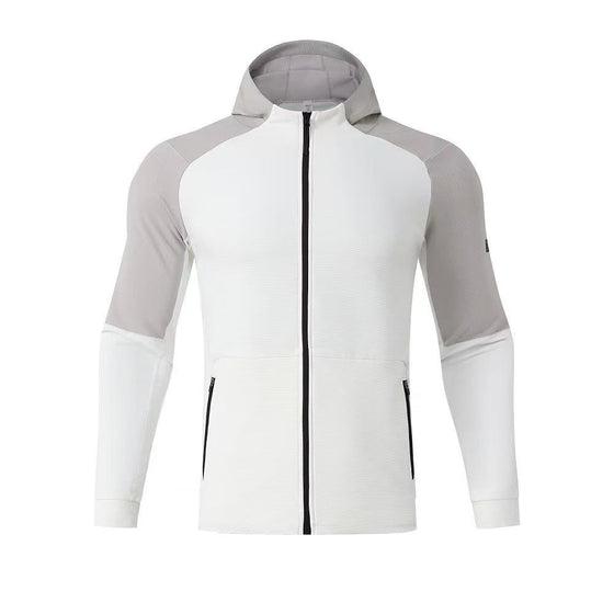 Men’s Full-Zip Hooded Sports Jacket - Ahaselected