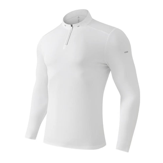 Men’s Long-Sleeve Stand Collar Sports Top - Ahaselected