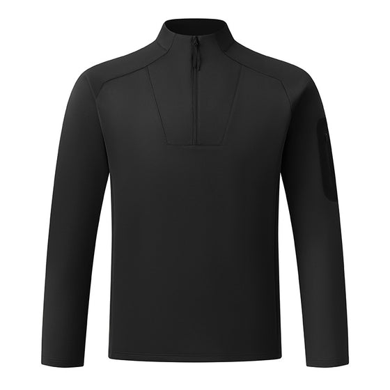 Men’s Half-Zip Stand Collar Woven Active Top - Ahaselected