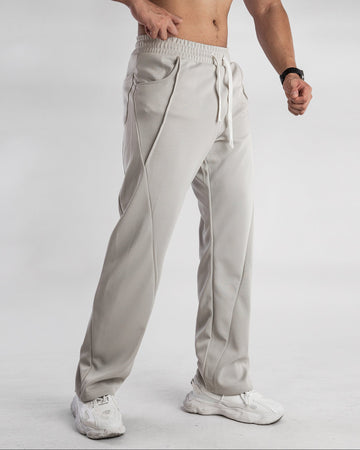 Men’s Casual Spliced Straight-Leg Sweatpants