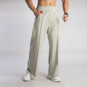 Men’s Mid-Rise Wide-Leg Casual Pants