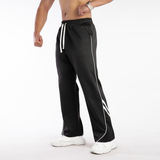 Mens Dual-Stripe Drawstring Track Pants - Ahaselected