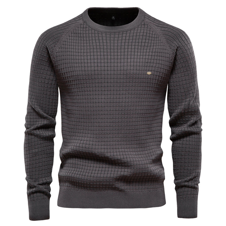 Classic Grid Crew Neck Sweater