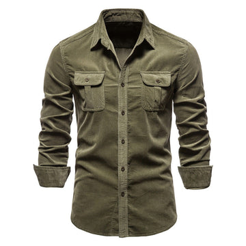 Classic Corduroy Button-Up Utility Shirt