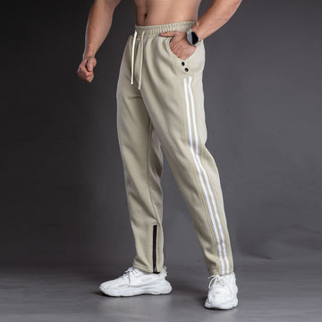 Side Stripe Performance Pants with Zip Ankles