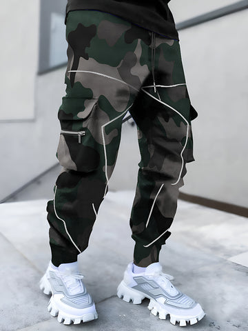 M's Reflective Print Cargo Pant Tactical Pockets(Final Sale–No Return or Exchange)