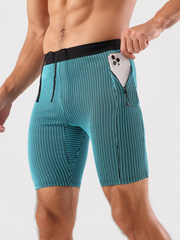 8" Pro Compression Lined Running Short with Zip Pockets