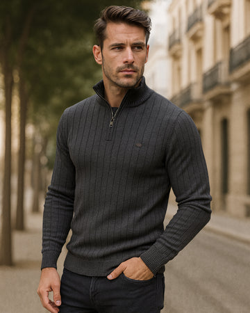 Heritage Ribbed Half-Zip Sweater