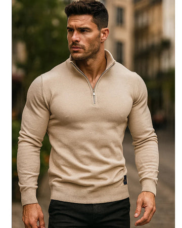 Classic Half-Zip Knit Sweater