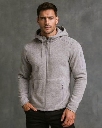 Thermal Hooded Fleece Jacket with Full Zip