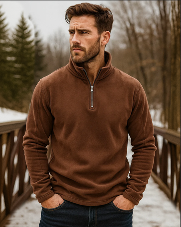 Men’s Warm Fleece Half-Zip Pullover