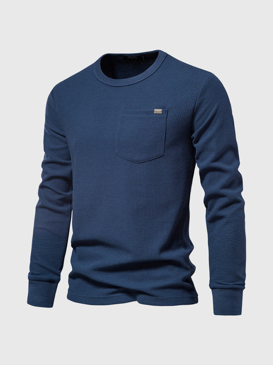 Comfy Cotton Waffle Pocket T-Shirt - Ahaselected
