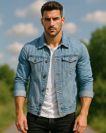 Casual Button-Up Denim Jacket