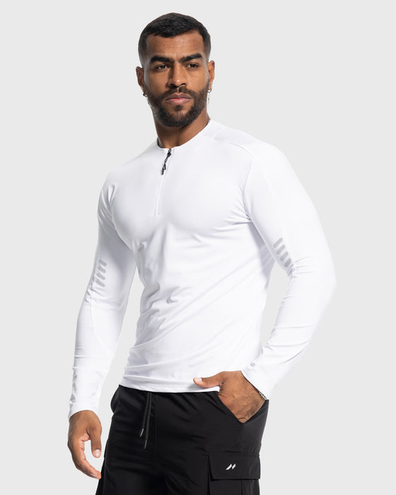 Evolution Half Zip Long Sleeves Shirt Workout Baselayer - Ahaselected