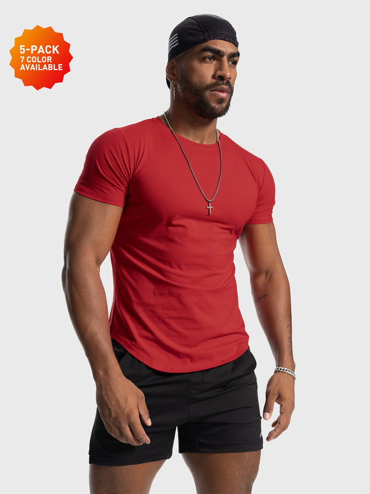 Camiseta con dobladillo redondeado Kore Muscle Fit Tech Crew Neck