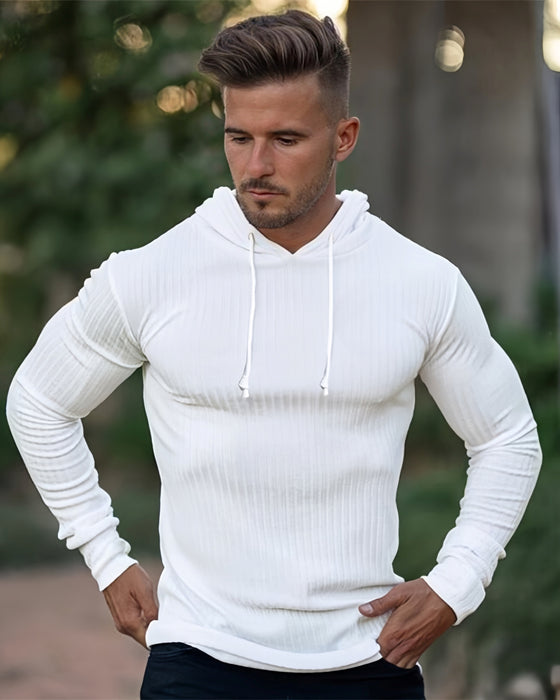 Stretch Rib Jersey Baselayer Hoodie New - Ahaselected