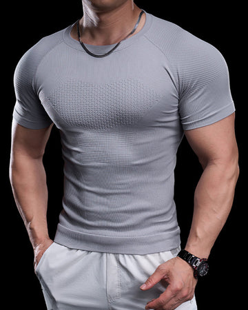 Seamless Quick-Dry Skinny Active Compression Tee New