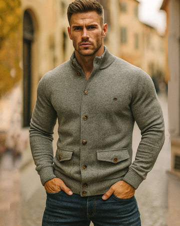 Classic Button-Up Knit Cardigan