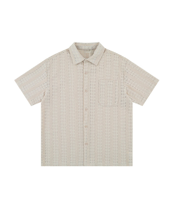 Jaquard Flora SS Shirt - Ahaselected