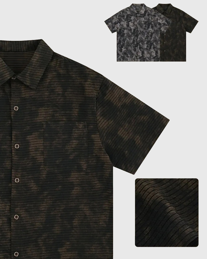 Maglietta a maniche corte a coste modello Tiedye