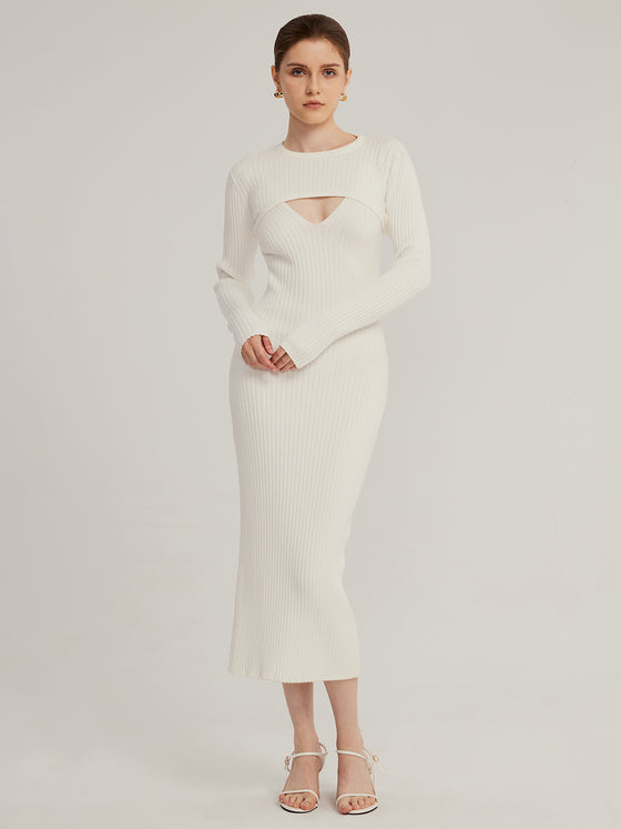 Hollow Knitted Dress - Ahaselected