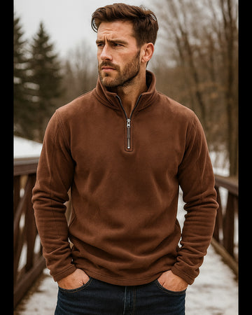 Men’s Warm Fleece Half-Zip Pullover
