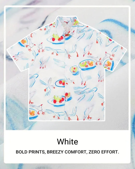 Holiday print SS shirt - Ahaselected