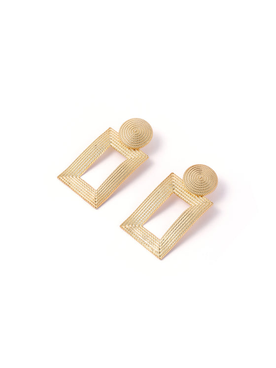 Women's Statement Metal Geometric Earrings - Ahaselected