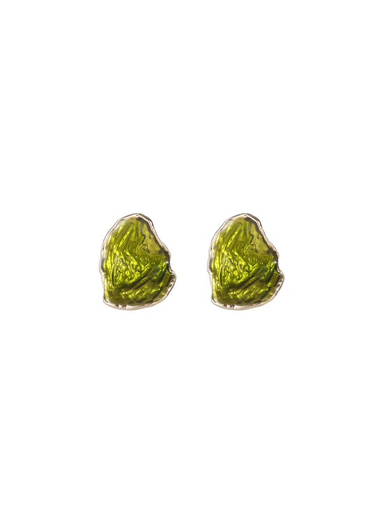 Green Emerald Cut Stud Earrings - Ahaselected
