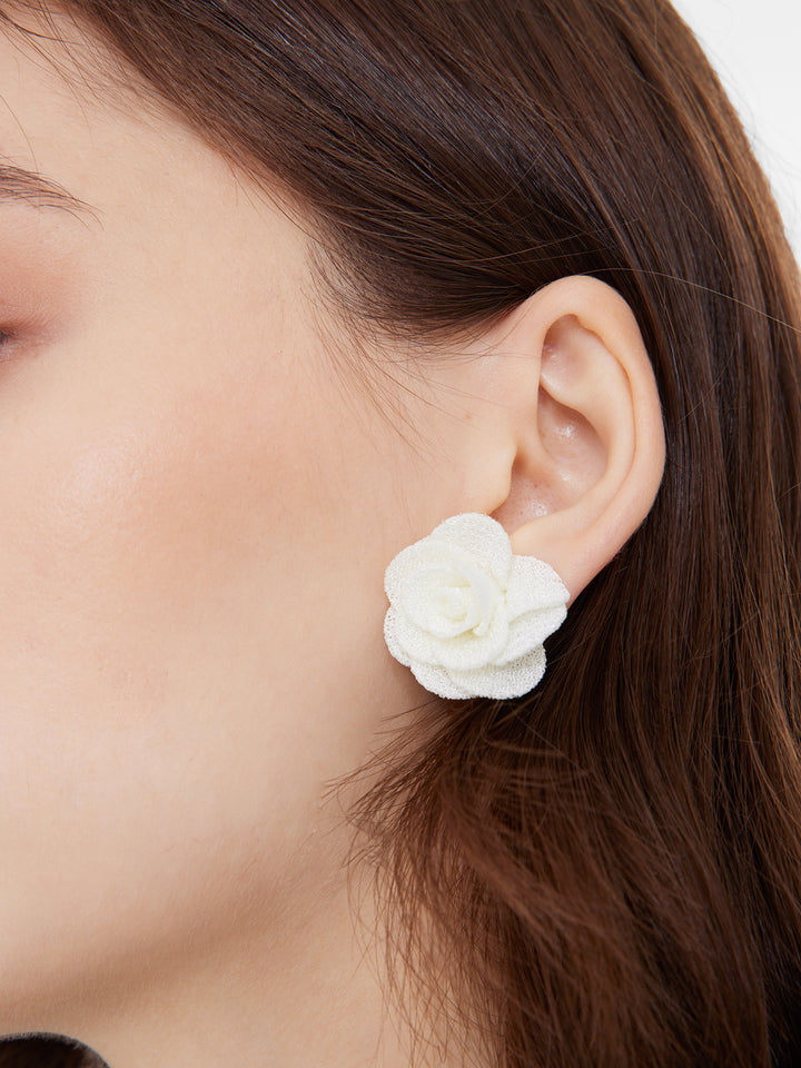 Elegant Rose Flower Earrings