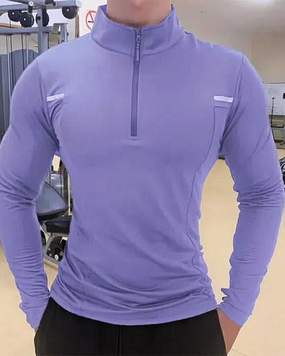 Reflective Performance Quarter-Zip Long Sleeve Shirts - Ahaselected
