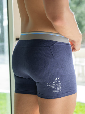 AIRFLOW 5" Performance Boxershorts - Indigo Heather