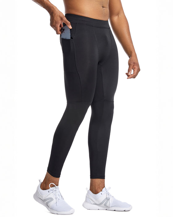 Compression Leggings With Zip Pocket - Ahaselected