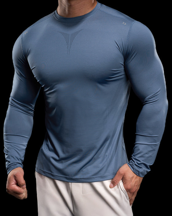 Performance Long Sleeve Tee Crew Neck Quick Dry - Ahaselected