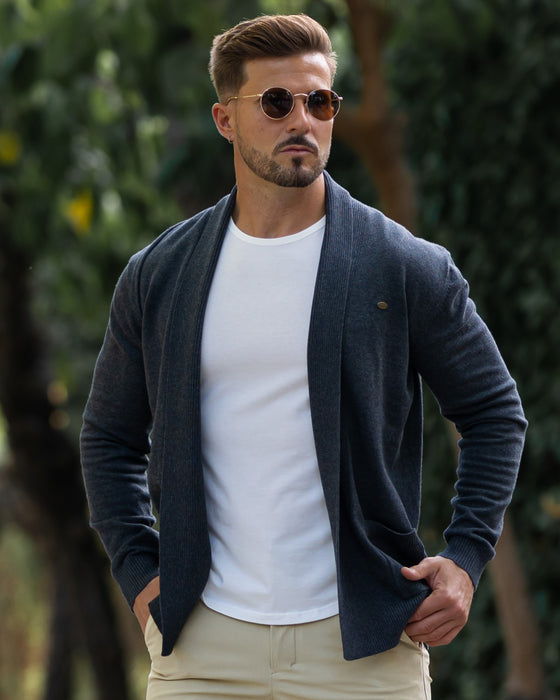 Knit Pocket Cardigan Sweater - Ahaselected