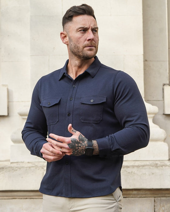 Modern Utility Button Up Shirt - Ahaselected