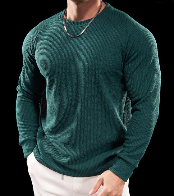 Snake Pattern Shoulder Cut Pullover Long Sleeve Shirt - Ahaselected