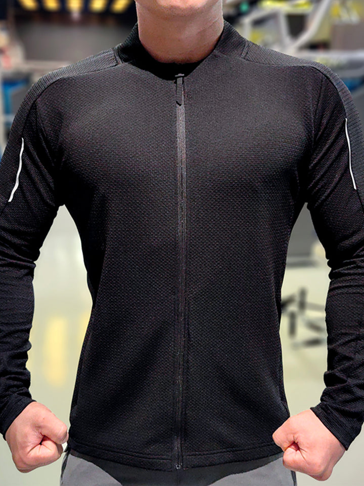 Performance Waffle Full-Zip Training Long Sleeve Shirt