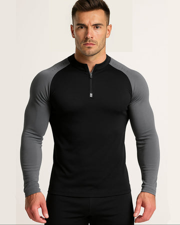 Maglione da uomo a mezza zip per prestazioni sportive