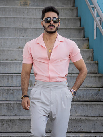 Chemises hawaïennes roses