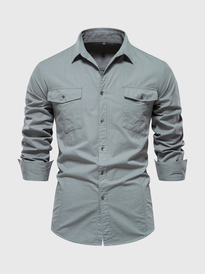 Cargo Long Sleeve Cotton Shirt