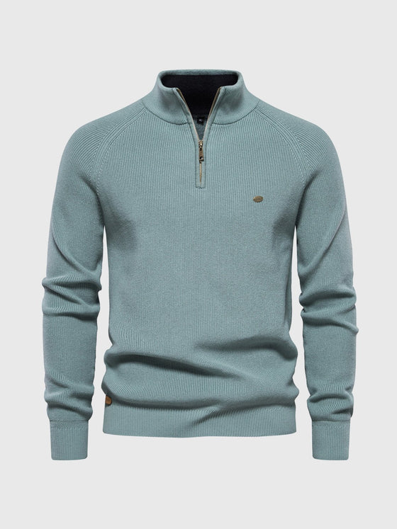 M's 1/4 Zip Turtleneck Sweater - Ahaselected