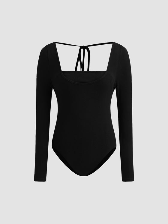 Fake Two Piece Backless Jumpsuit - Ahaselected