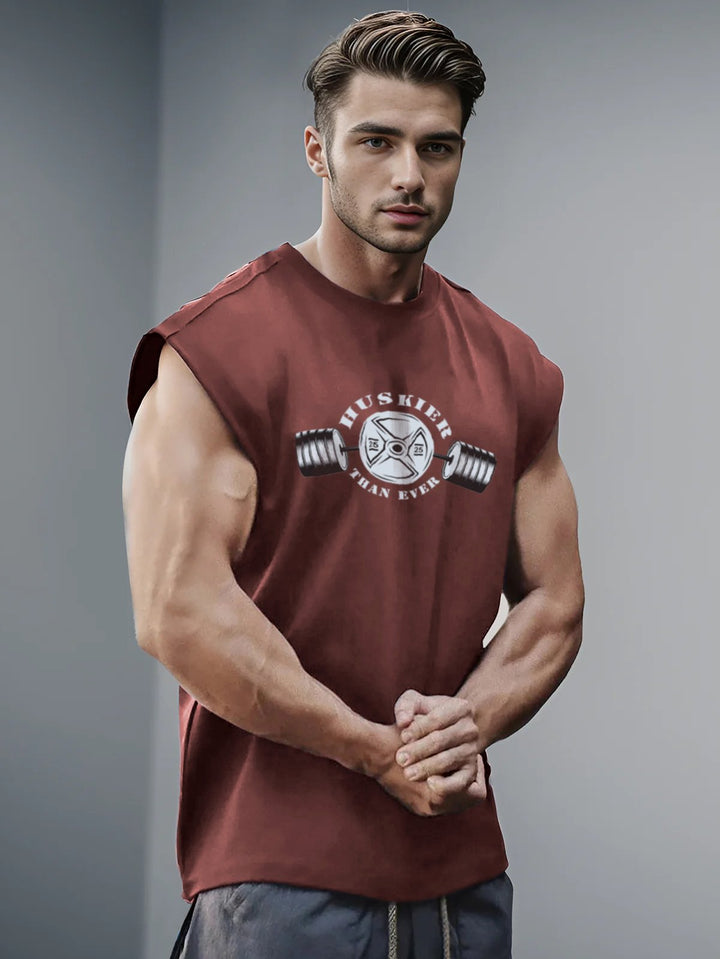 Drop Shoulder Cut Offs Graphic Tank top(Final Sale–No Return or Exchange)