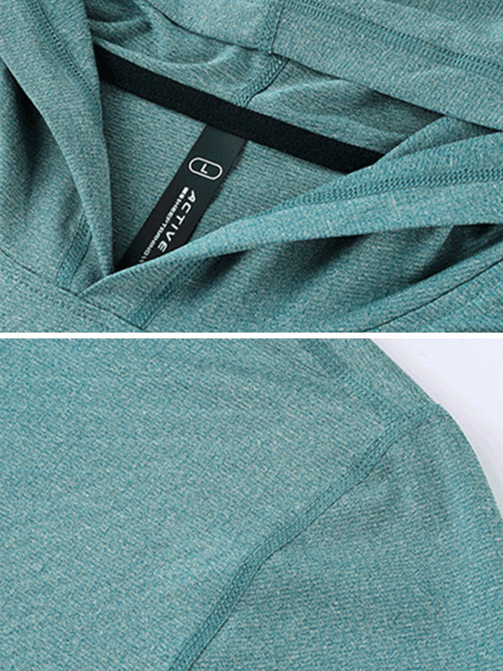 Quick Dry V Neck Stealth Hoodie Baselayer(Final Sale–No Return or Exchange)