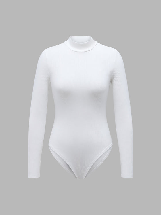 Ribbed Long Sleeve Jumpsuit - Ahaselected